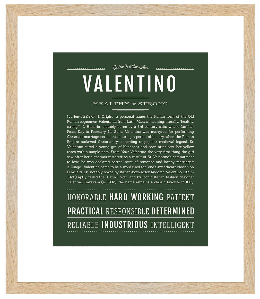 Valentino | Name Art Print