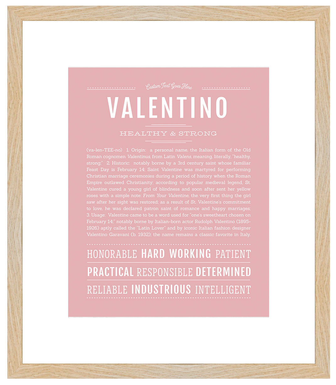 Valentino | Name Art Print