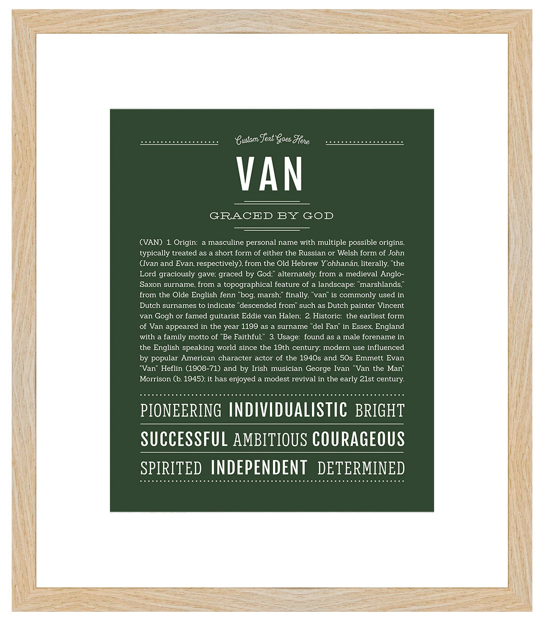 Van | Name Art Print