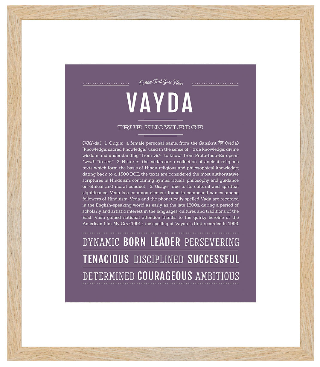 Vayda | Name Art Print