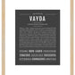 Vayda | Name Art Print