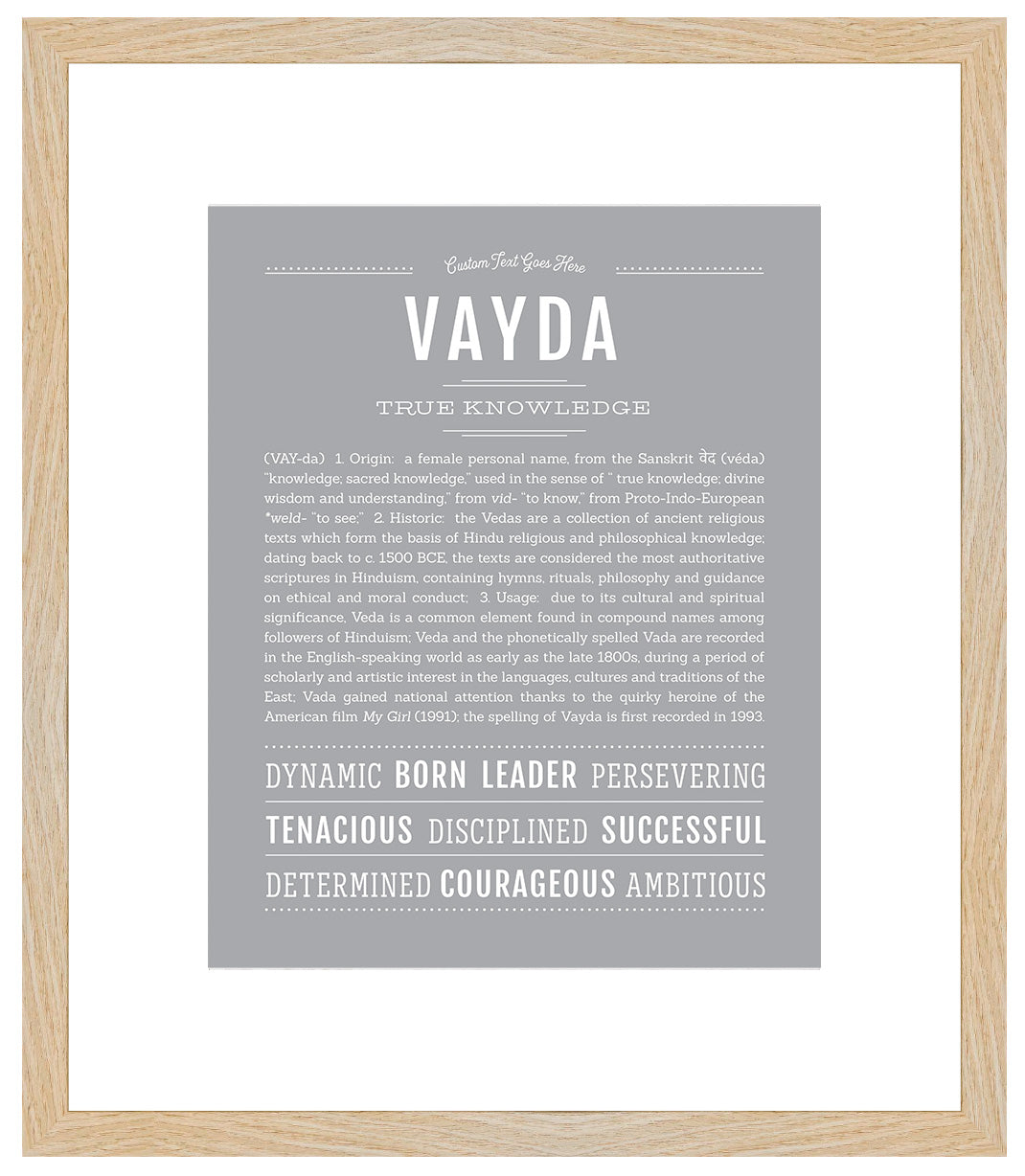 Vayda | Name Art Print