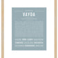 Vayda | Name Art Print