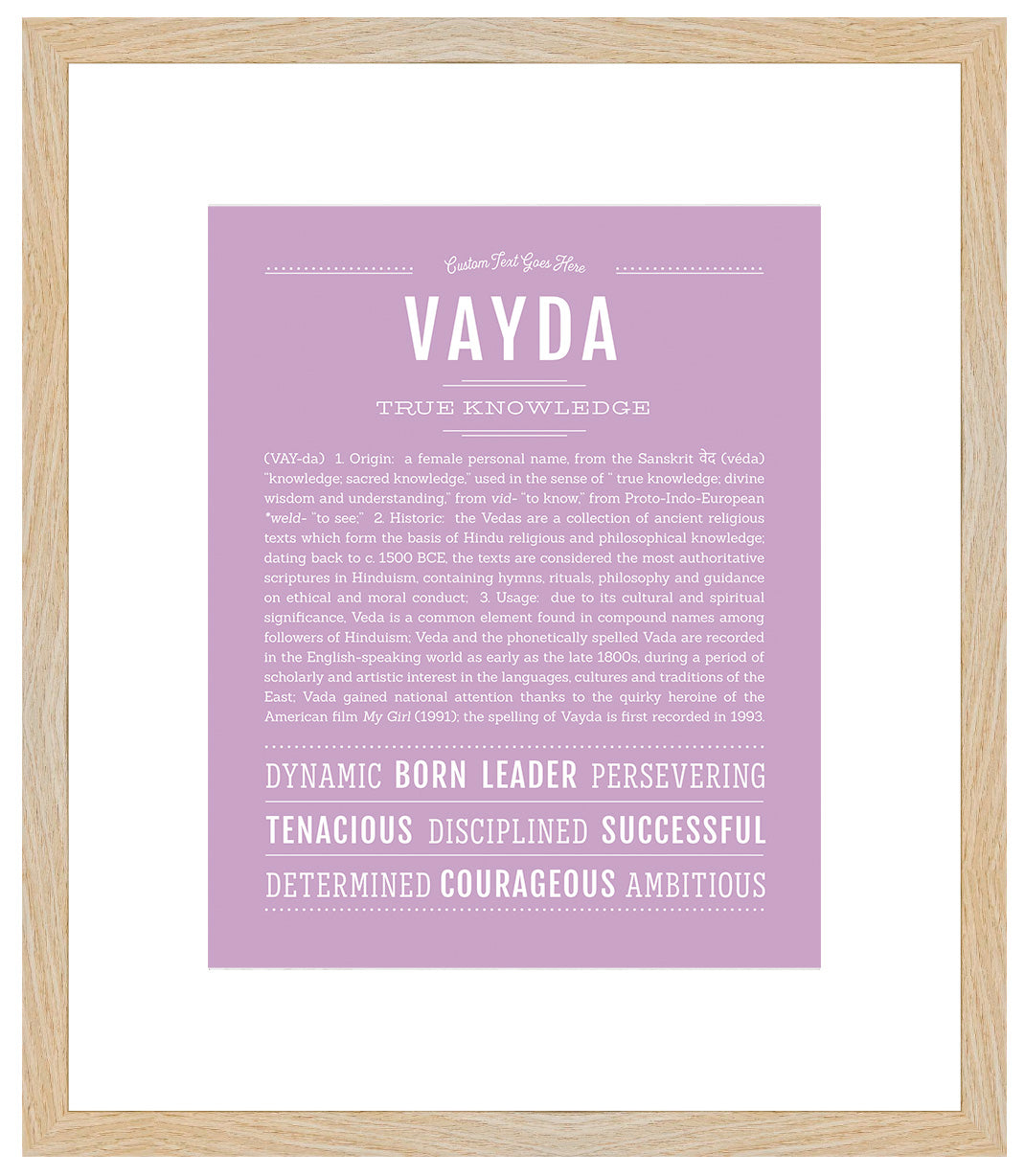 Vayda | Name Art Print