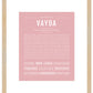 Vayda | Name Art Print