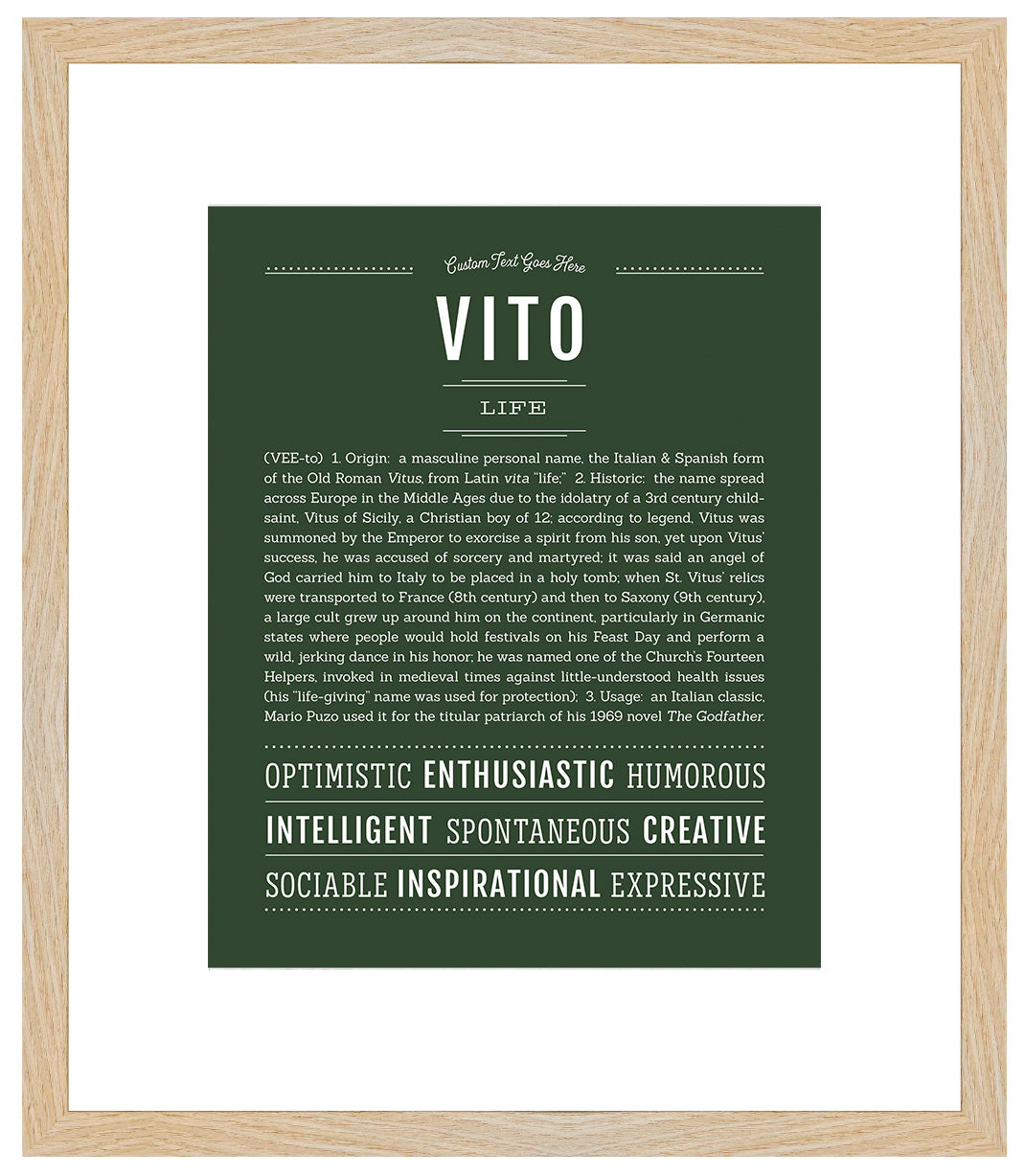 Vito | Name Art Print