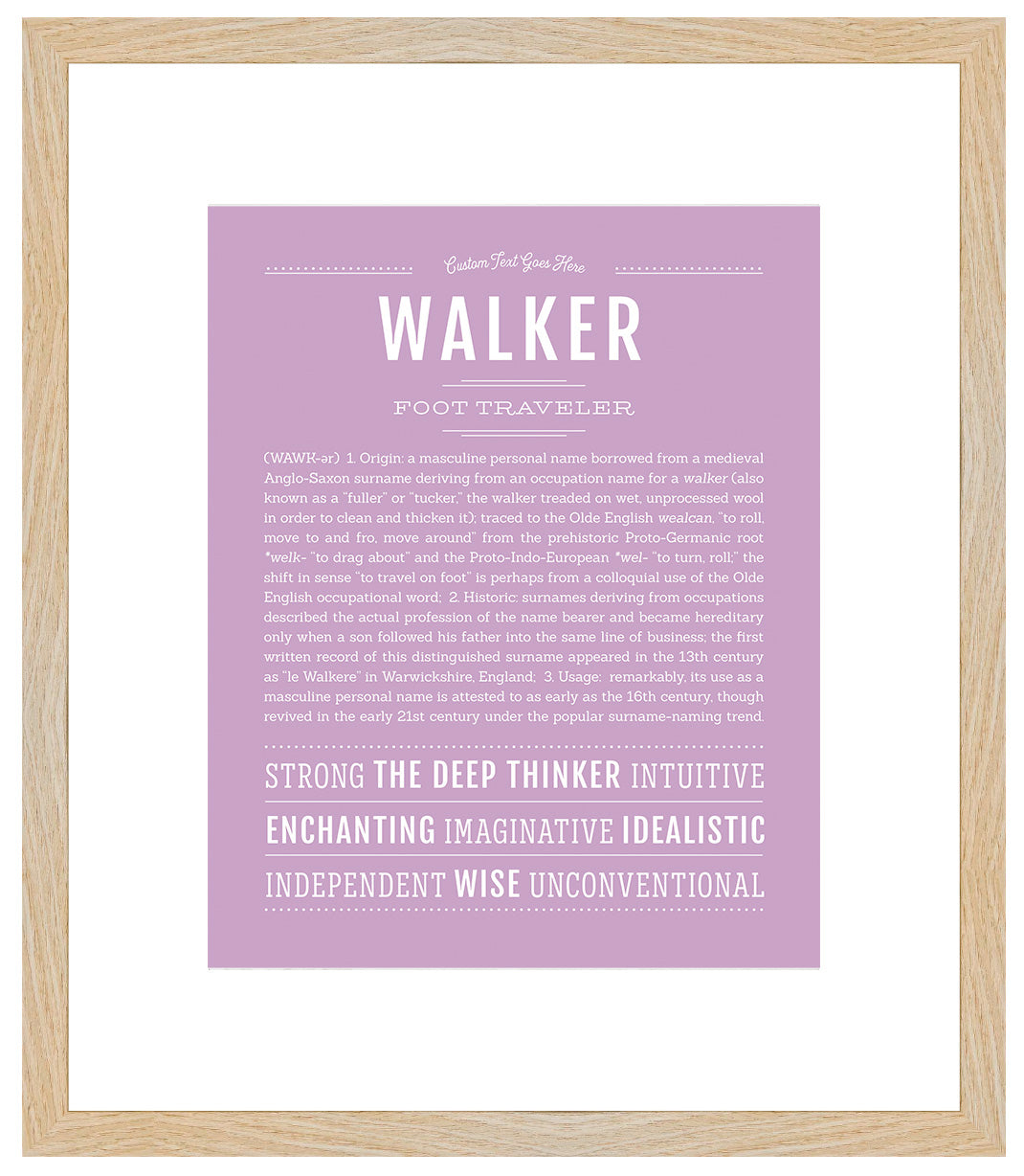 Walker | Name Art Print