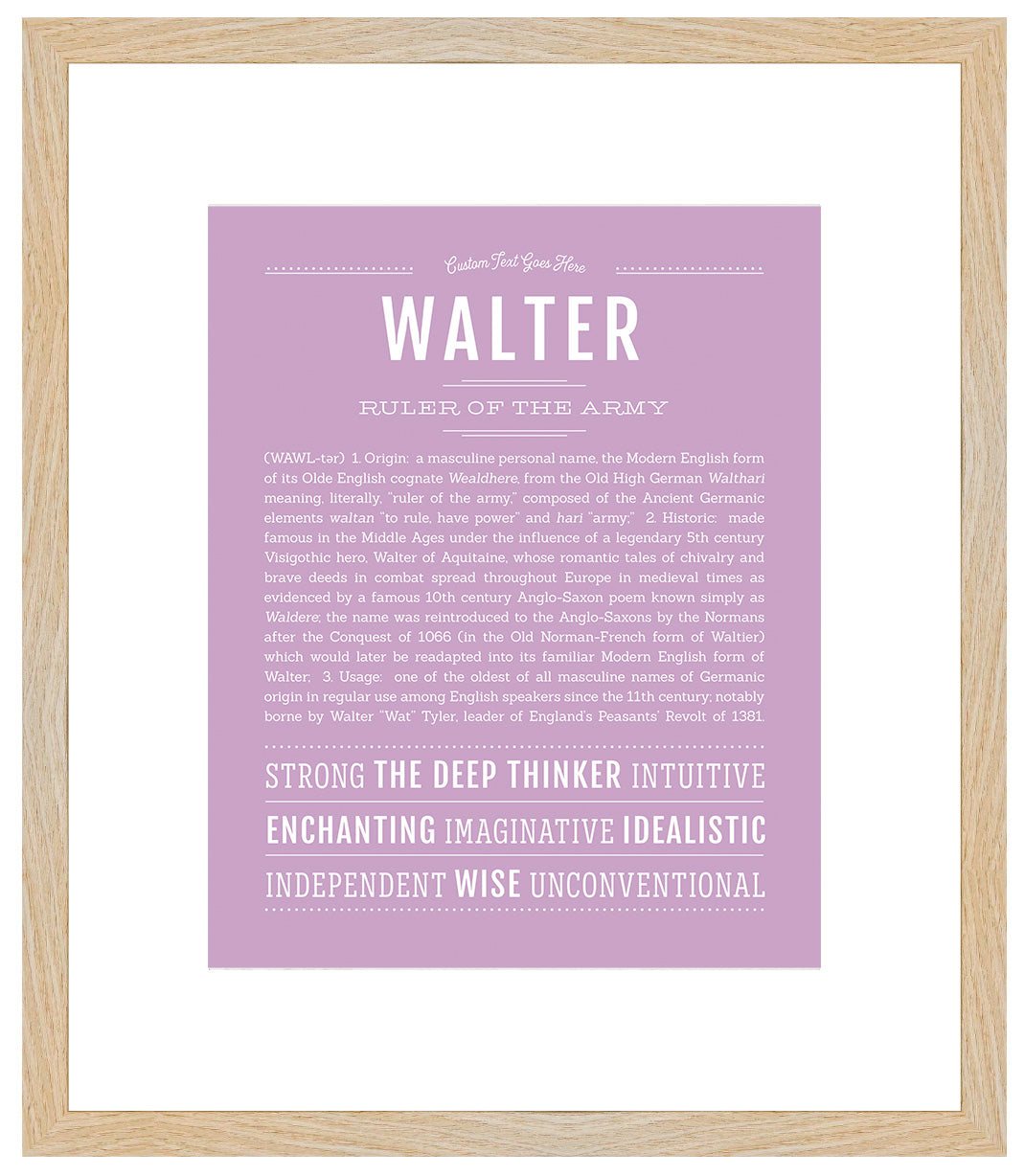 Walter | Name Art Print