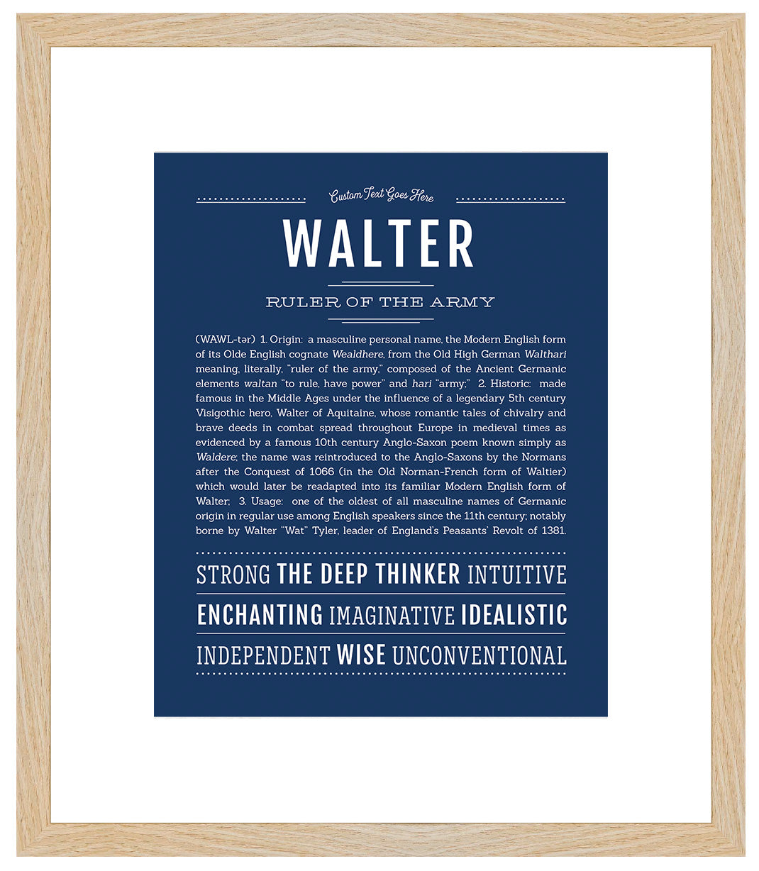 Walter | Name Art Print