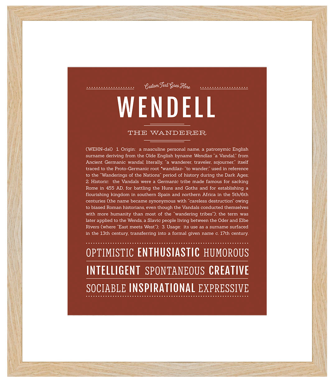 Wes | Name Art Print