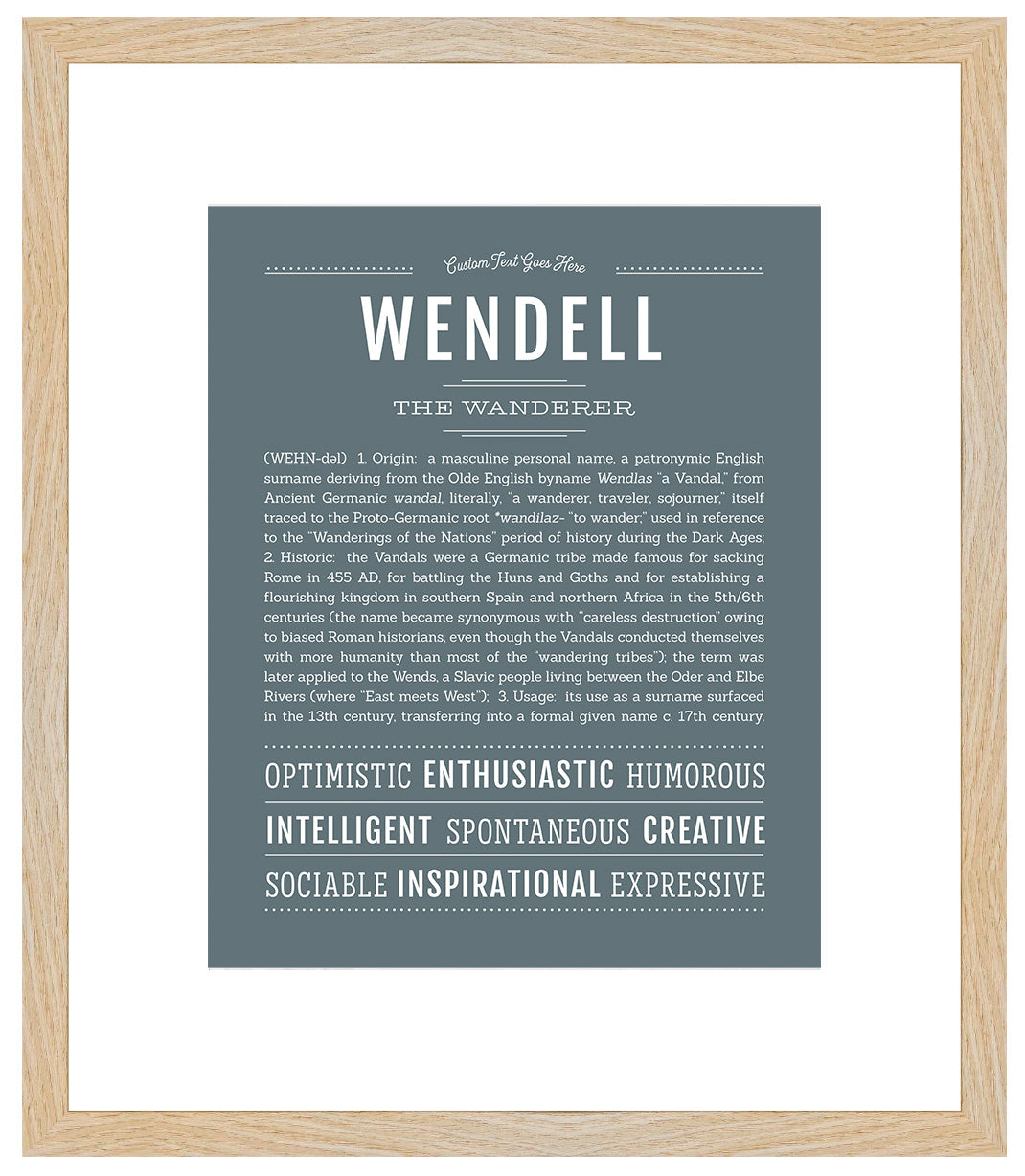 Wes | Name Art Print