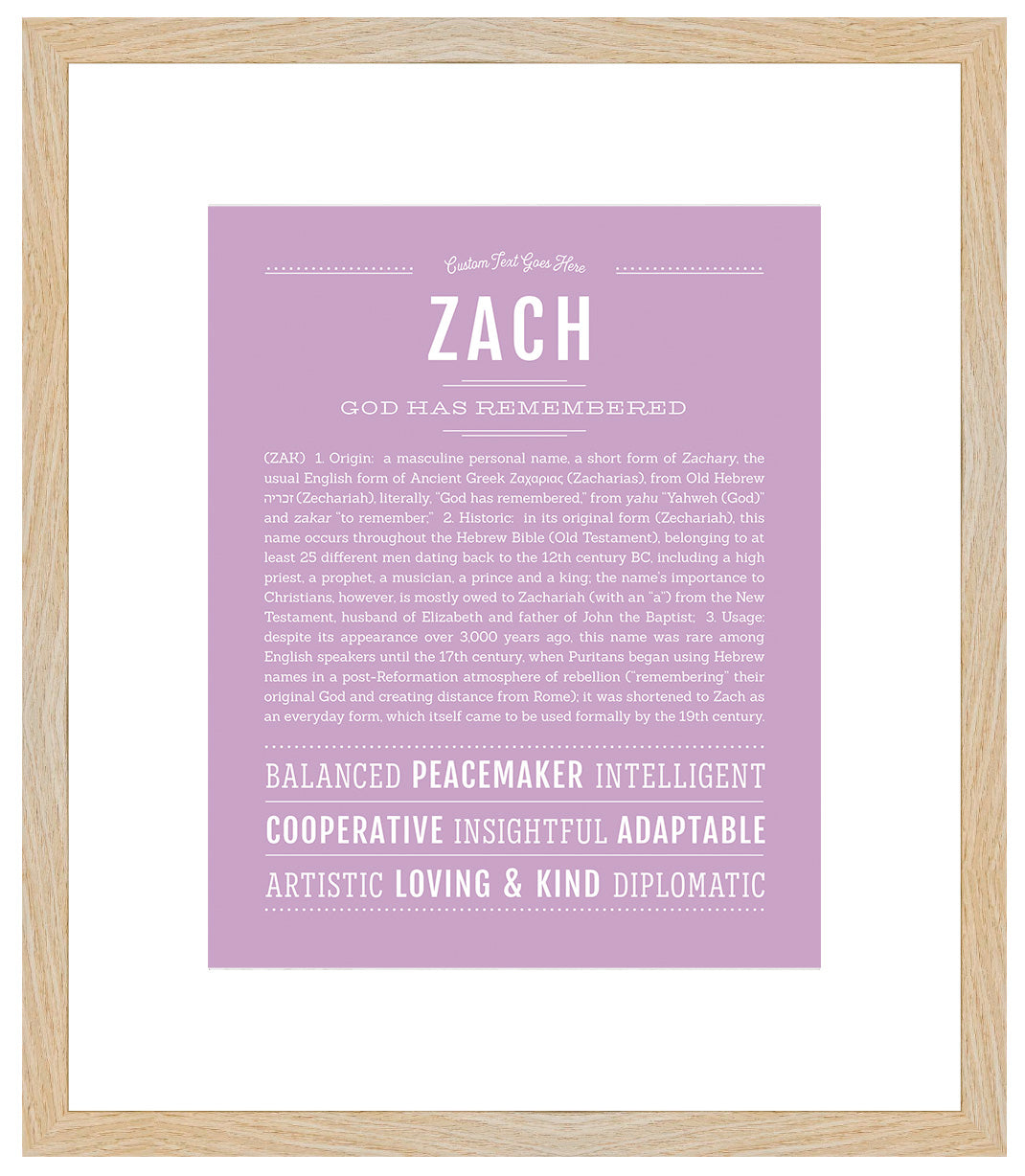 Zachery | Name Art Print