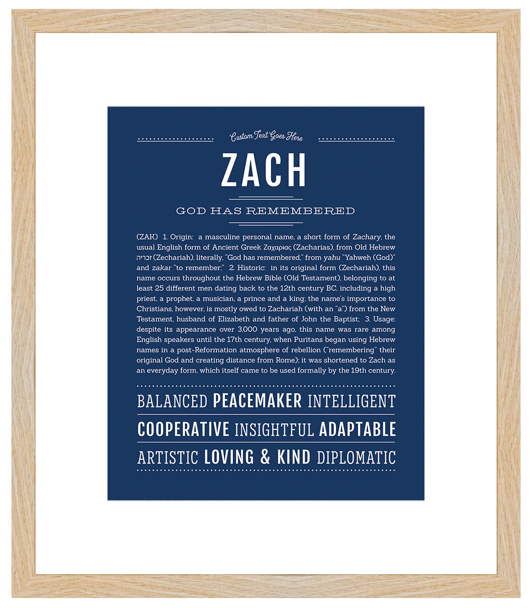 Zachery | Name Art Print