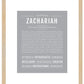 Zachariah | Name Art Print