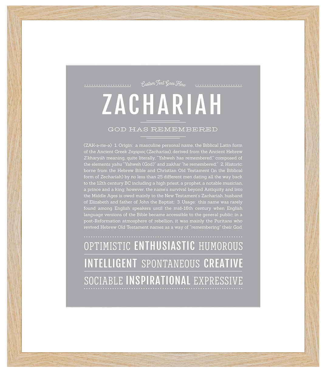 Zachariah | Name Art Print