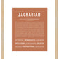 Zachariah | Name Art Print