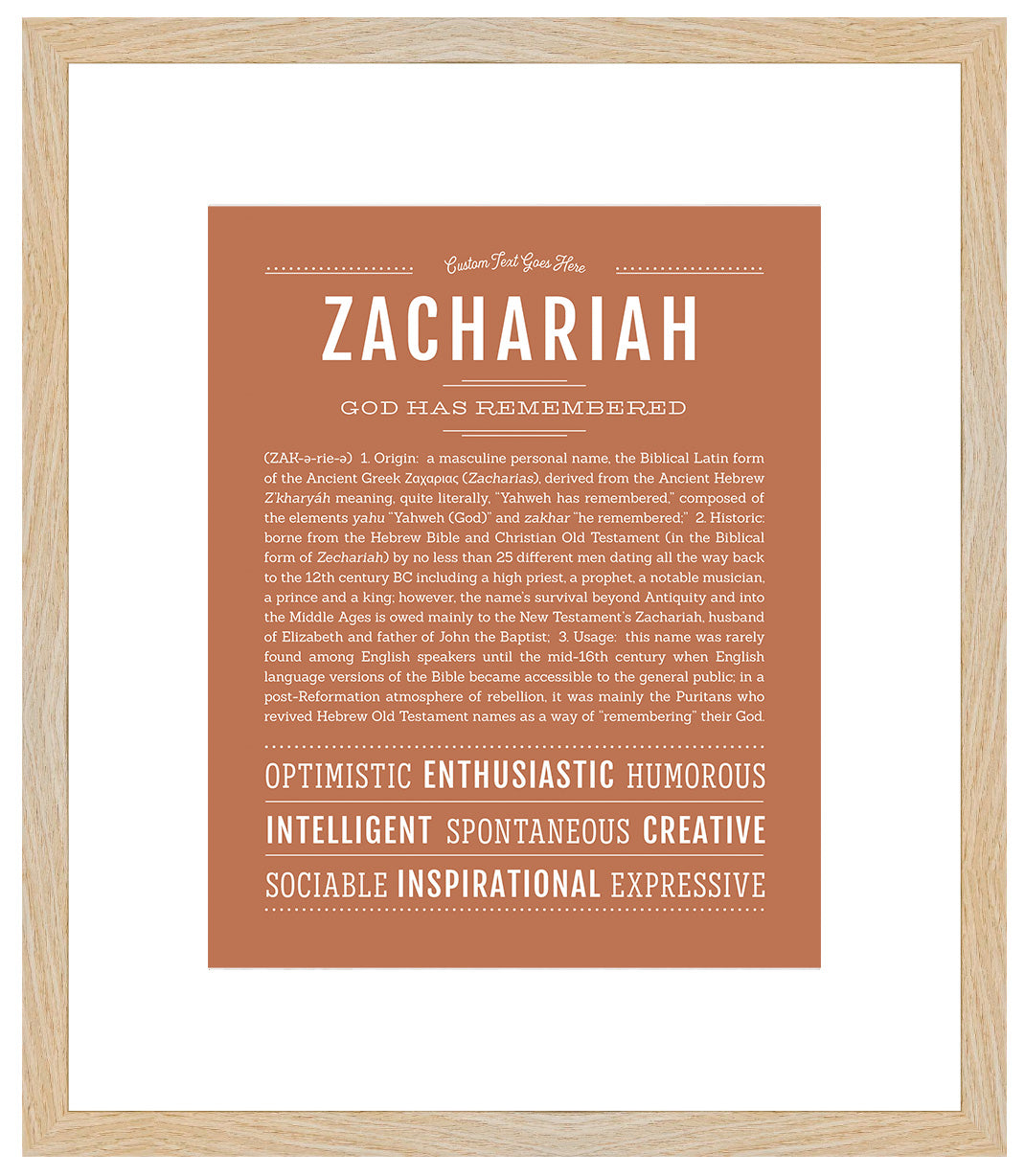 Zachariah | Name Art Print