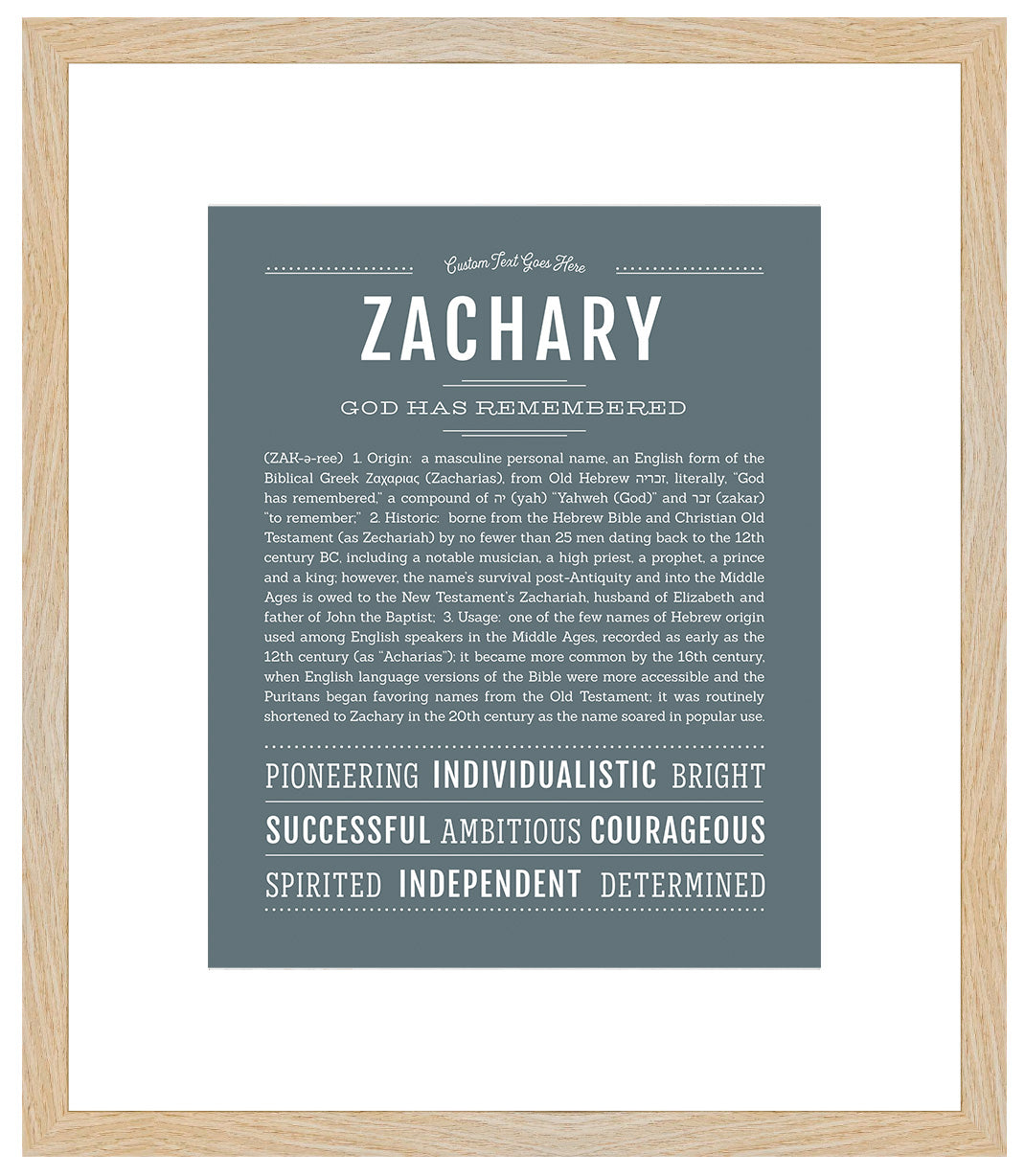 Zachary | Name Art Print