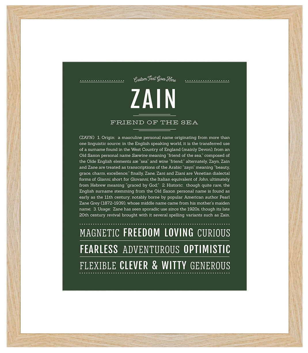 Zain | Name Art Print