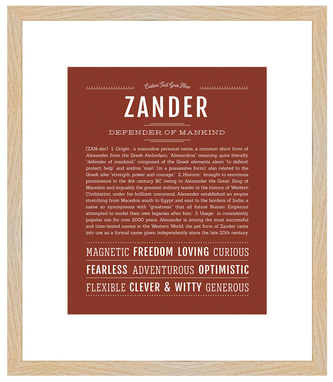 Zander | Name Art Print