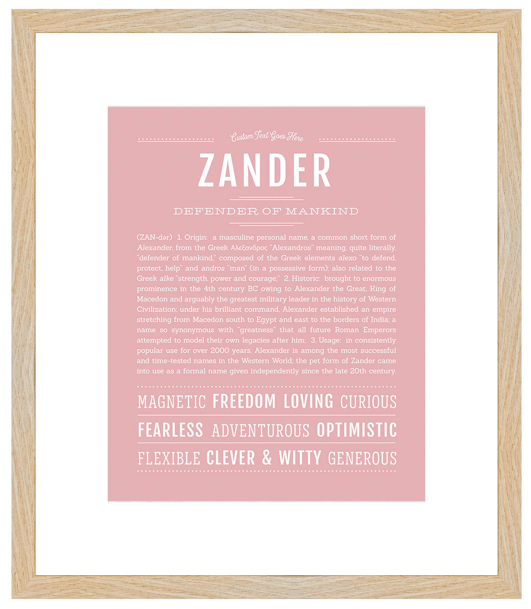 Zander | Name Art Print