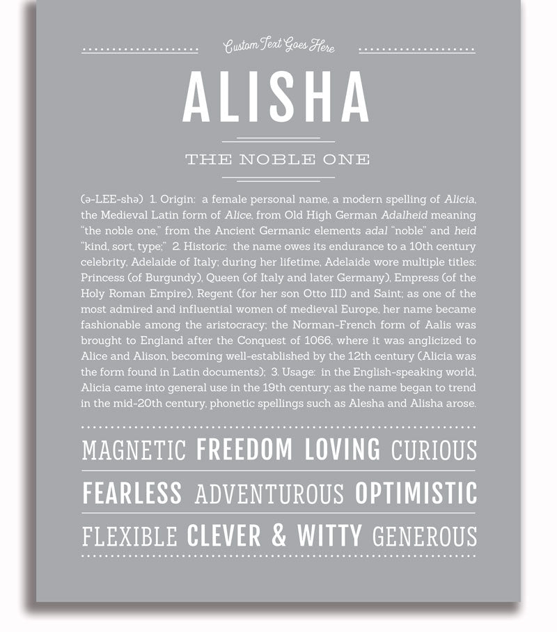 Alisha | Name Art Print Personalized Gift