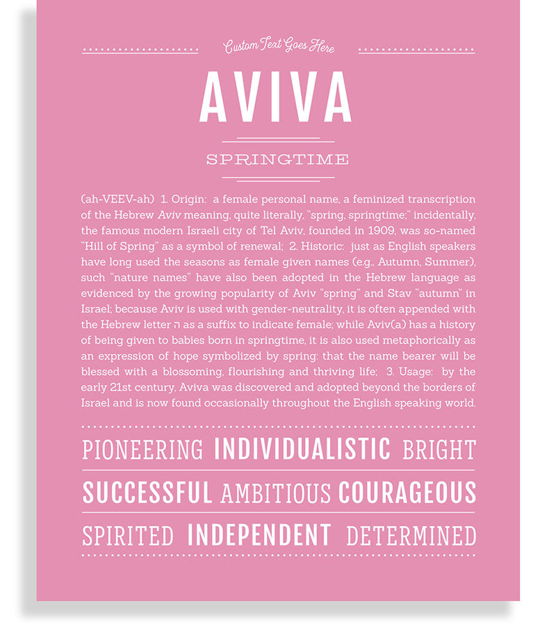 Aviva | Name Art Print