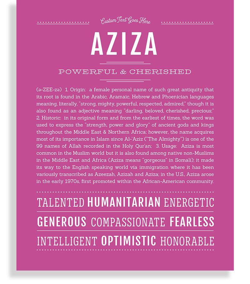 Aziza | Name Art Print