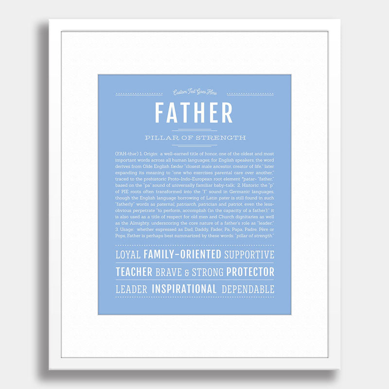 Personalised DAD Fathers Day Word Photo Picture Art Print Poster N125  (unframed)