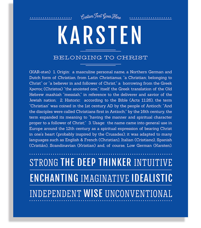Karsten | Name Art Print