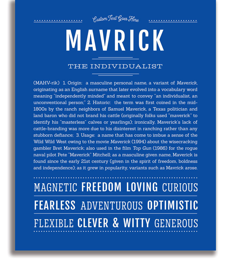 Mavrick | Name Art Print