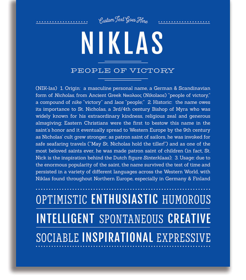 Niklas | Name Art Print
