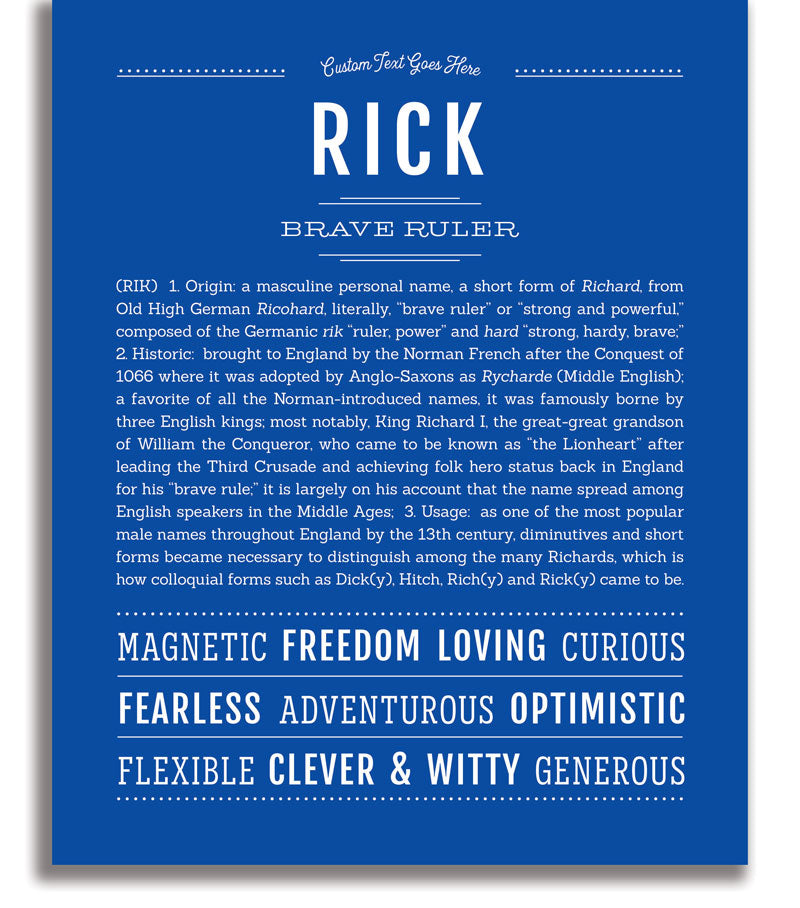 Rick | Name Art Print