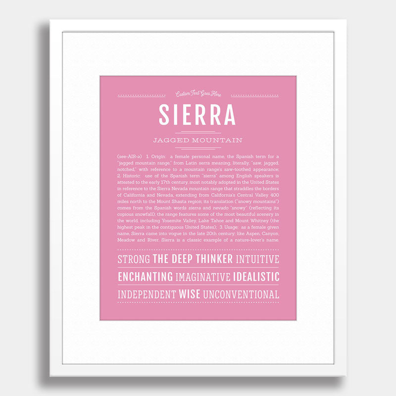 What Does the Name Sierra Mean  